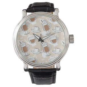 Kaffe sött mönster armbandsur