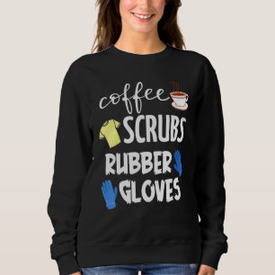 Kaffe, spånskivor, gummihandskar t shirt
