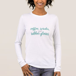 Kaffe, spånskivor och gummihandskar t shirt