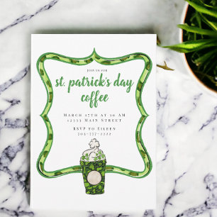 Kaffe St patrick's day Party Inbjudningar
