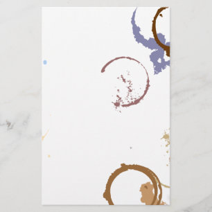 Kaffe Stain Grungy Stationery Brevpapper