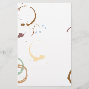 Kaffe Stain Grungy Stationery Brevpapper