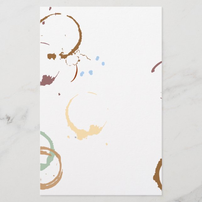 Kaffe Stain Grungy Stationery Brevpapper (Framsida)