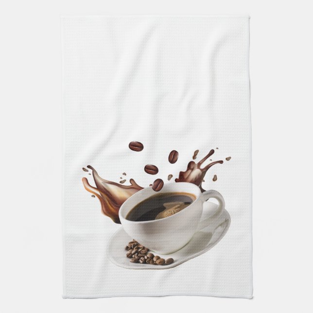 Kaffe Stänk Effekt Kökshandduk (Vertikal)