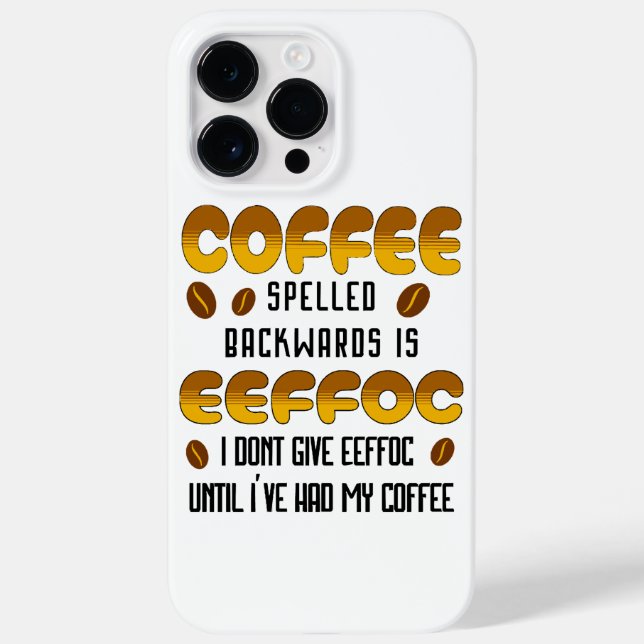 Kaffe stavade baklänges Kaffeälskare (Baksida)