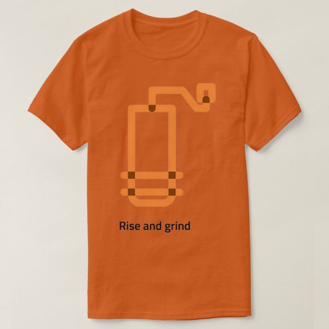Kaffe Stiga upp och grindfett 2 T Shirt (Design framsida)