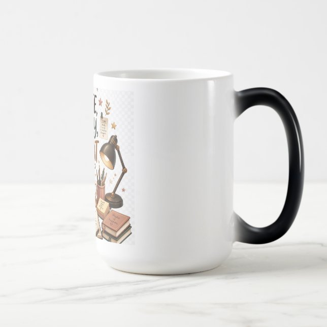 Kaffe Studie Upprepa Mysig Akademisk Kaffeälskare Magisk Mugg (Höger)