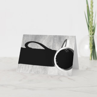 Kaffe, svart och vitt kort