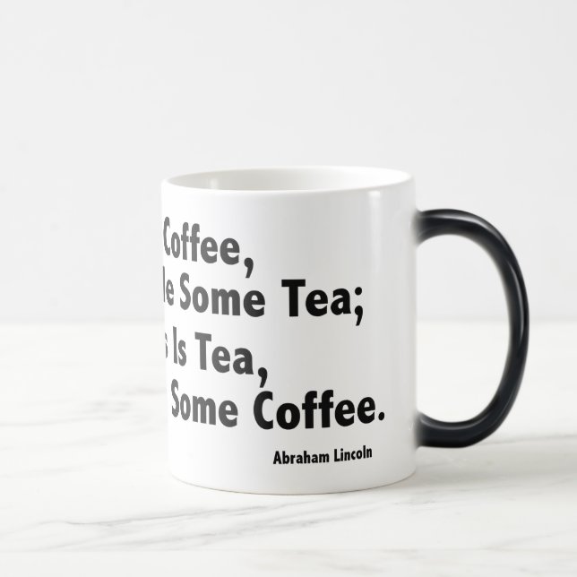 Kaffe? Svartvit 11 oz Morphing Mugg (Höger)