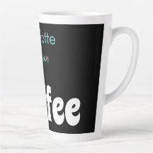 Kaffe | Svartvit Namn Snyggt-typografi