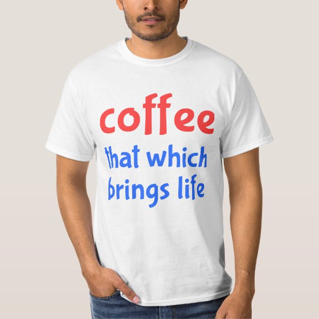 Kaffe  t shirt (Framsida)