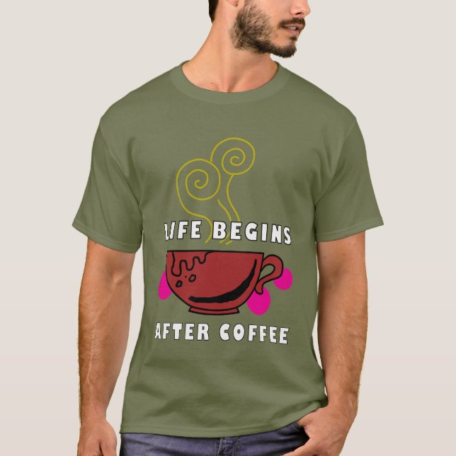 kaffe t shirt (Framsida)