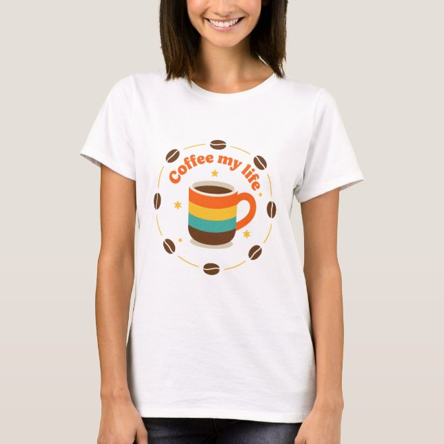 kaffe t shirt (Framsida)