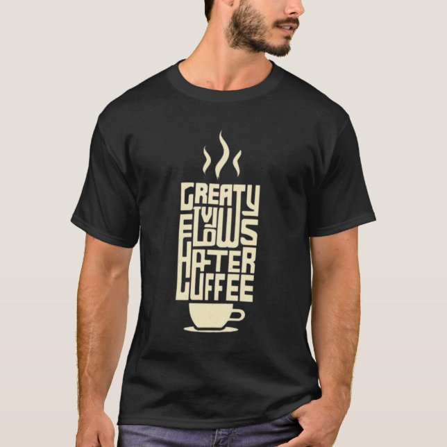 kaffe t shirt (Framsida)