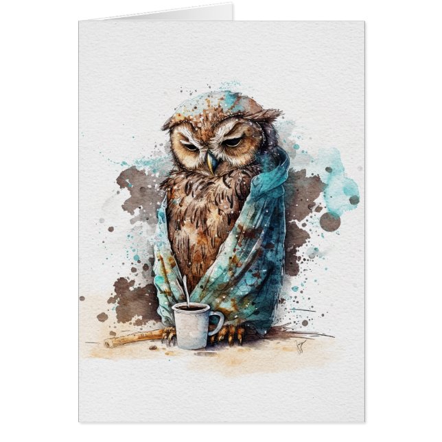 Kaffe, tack hälsningskort (Framsidan)