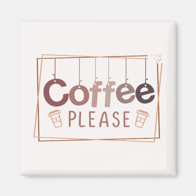 Kaffe, tack magnet (Framsidan)
