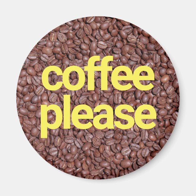 Kaffe, tack magnet (Framsidan)