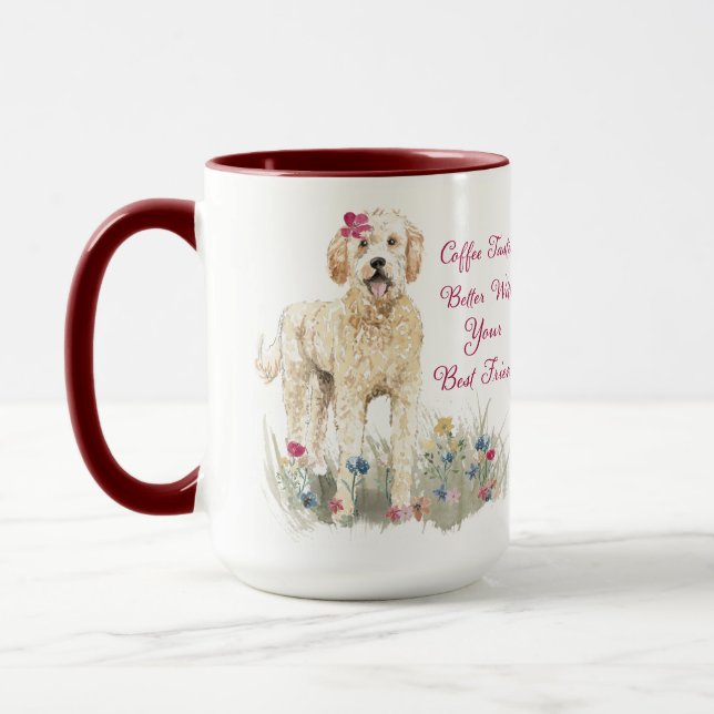 Kaffe Tastes Better... Golden Doodle Edition Mugg (Vänster)