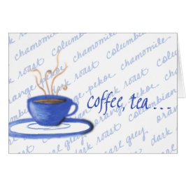 Kaffe, Tea eller mig? Hälsningskort