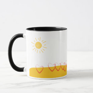 Kaffe & Tea Mugg Kopp, vit med Färgad Inside