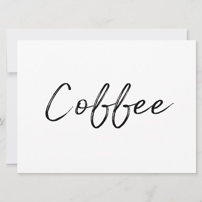 "Kaffe"-tecken | Snyggt Hand Lettered (Framsida)
