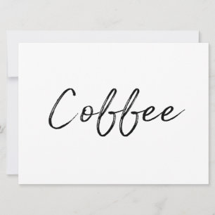 "Kaffe"-tecken   Snyggt Hand Lettered