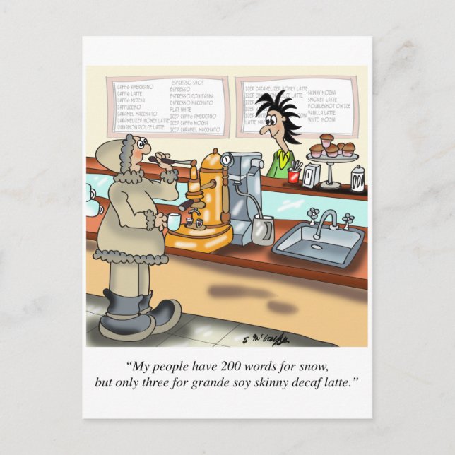 Kaffe-Tecknad 9391 Vykort (Framsida)