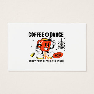 Kaffe-Tecknad Retro-1 Visitkort
