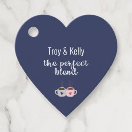 Kaffe-tema Bröllopsfest Gåvor Tags Etiketter