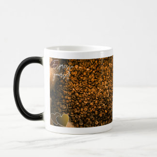 Kaffe-tema kopp med förvandlingseffekt