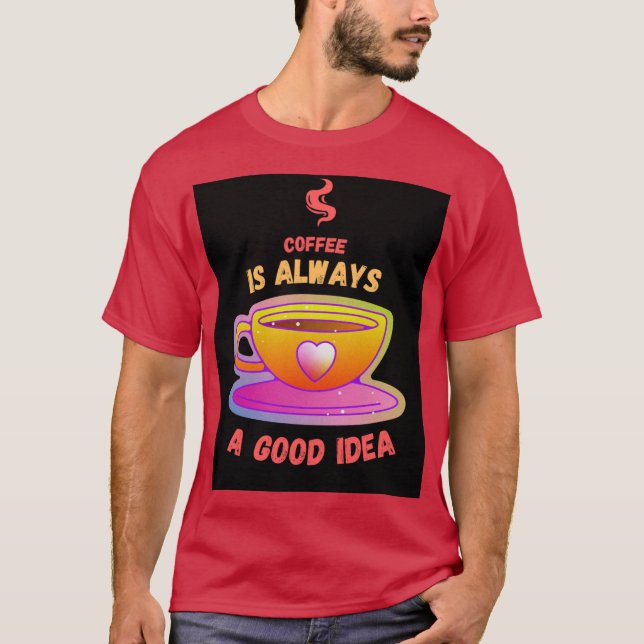 Kaffe-teskjorta T Shirt (Framsida)