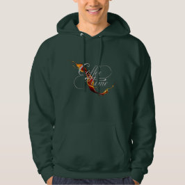 Kaffe Tid Kalligrafi & Splash Stream Kaffe Hoo Hoodie