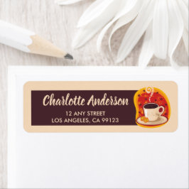 Kaffe Tid Returadressetiketter Returadress Etikett