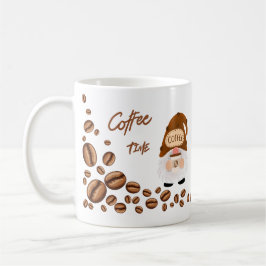 Kaffe Tid Säger Gnom på en Kaffemugg