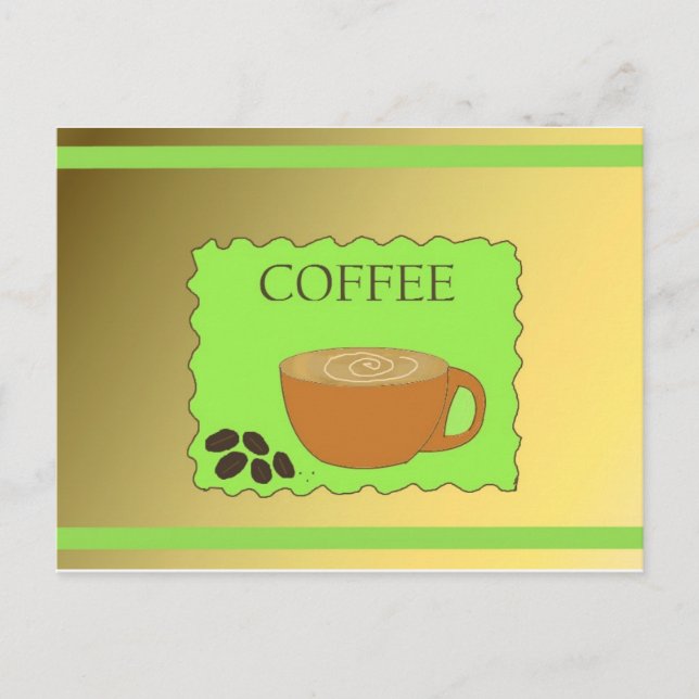 Kaffe Tid Vykort (Framsida)