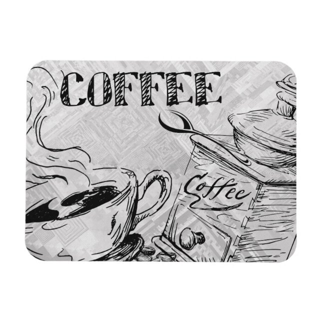 Kaffe - tidshölje magnet (Horisontell)