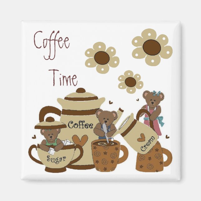 Kaffe - tidshölje magnet (Framsidan)