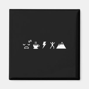 Kaffe Till Äventyr Energi Av Koffein Minimalist Magnet