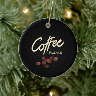 Kaffe Till Kaffeälskare Julgransprydnad Keramik