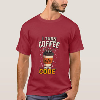 Kaffe till Kod Programmerare T-shirt