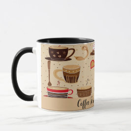 Kaffe till min Valentine Cute Teckning nr 3 Mugg