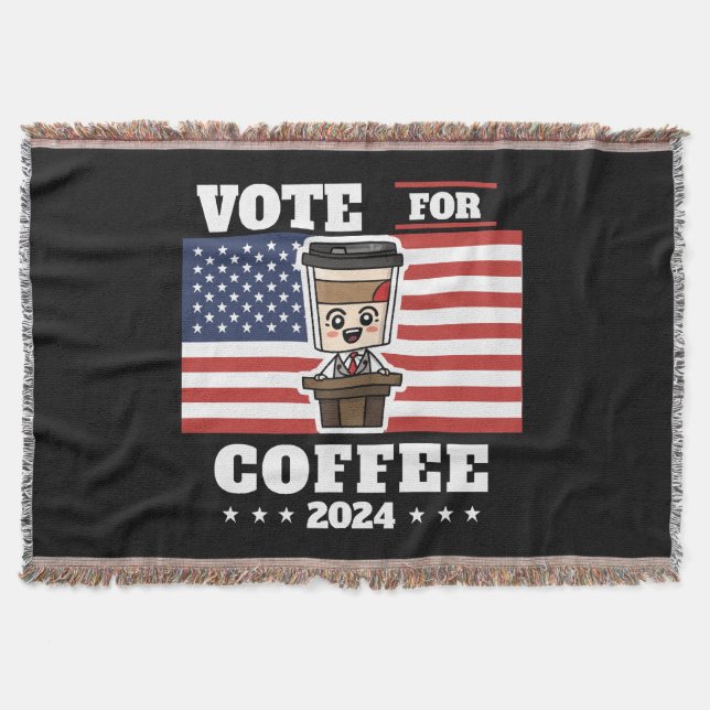 Kaffe till president, rösta på kaffe filt (Framsidan)