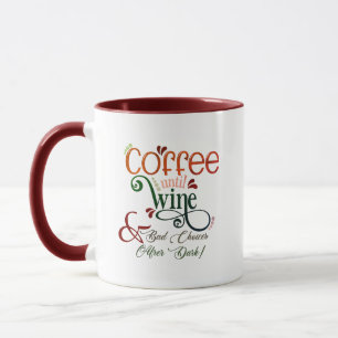 Kaffe Tills Vin Mugg Dåliga Val Efter Mörker
