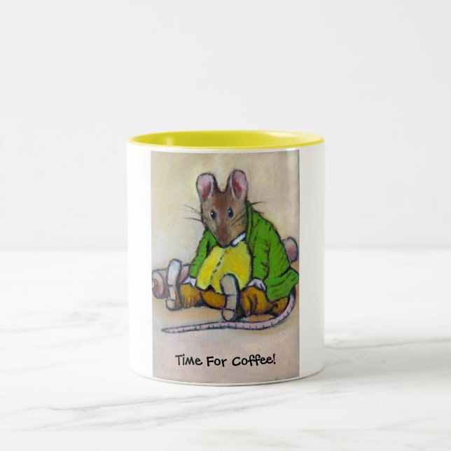 KAFFE TIME EFTER DEN BEATRIX POTTER Två-Tonad MUGG (Center)