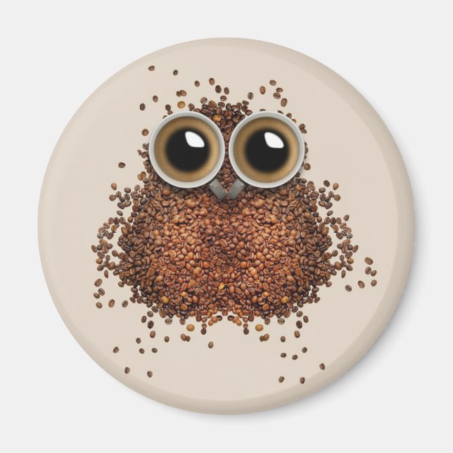 Kaffe Uggla magnet (Framsidan)