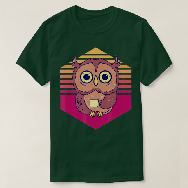 Kaffe Uggla Vintage Barista T Shirt (Design framsida)