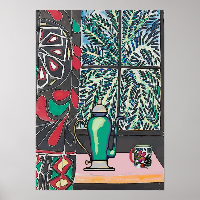 Kaffe under fönster, efter att ha Poster Matisse (Framsidan)