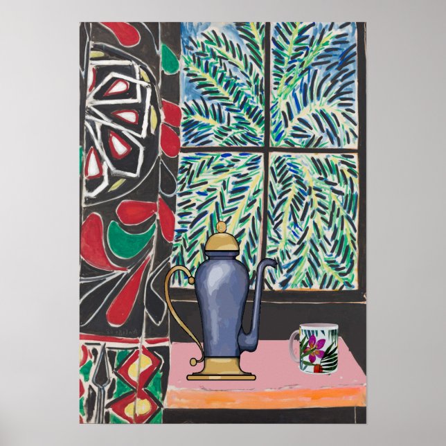 Kaffe under fönster, efter att ha Poster Matisse (Framsidan)
