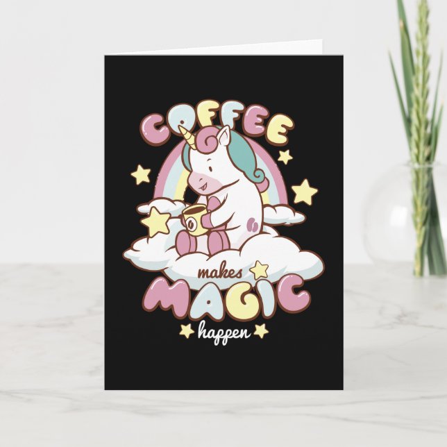 Kaffe Unicorn Makes Magic Kort (Framsida)