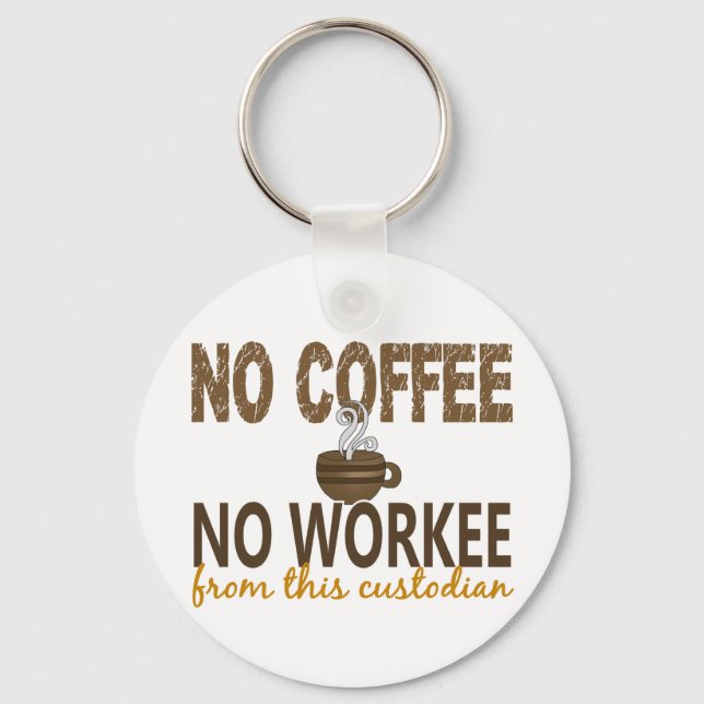 Kaffe utan arbetshälsa nyckelring (Framsida)